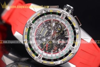 Richard Mille RM60-01 SS/RU Skeleton Auto Red Rubber