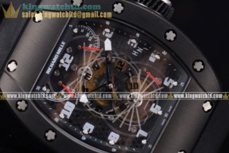 Richard Mille RM 022 Carbone Tourbillon Aerodyne Double Time Zone PVD/RU Skeleton Miyota 6T51 Manual Winding - 1:1